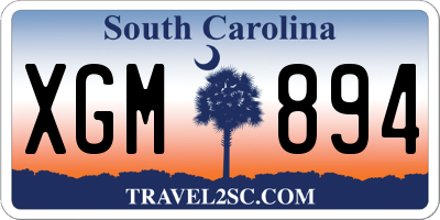 SC license plate XGM894