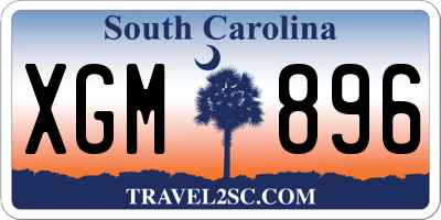 SC license plate XGM896