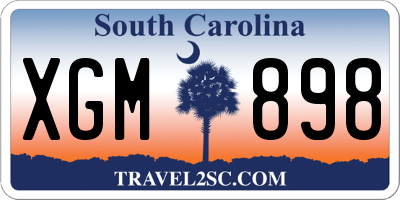 SC license plate XGM898