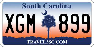 SC license plate XGM899