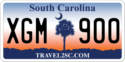 SC license plate XGM900
