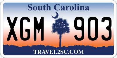 SC license plate XGM903