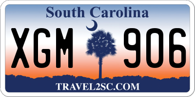 SC license plate XGM906