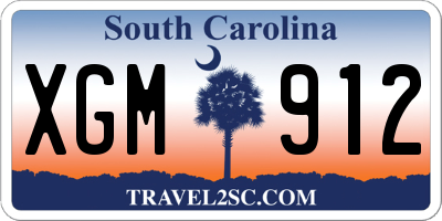 SC license plate XGM912