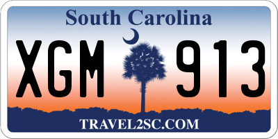 SC license plate XGM913