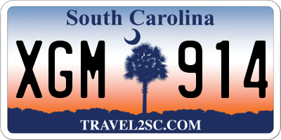 SC license plate XGM914