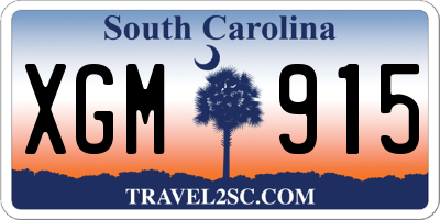 SC license plate XGM915