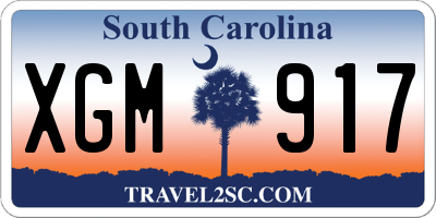 SC license plate XGM917