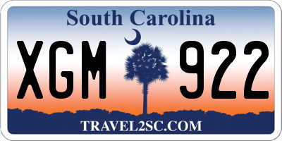 SC license plate XGM922