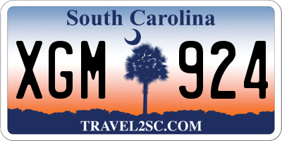SC license plate XGM924