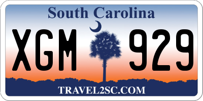 SC license plate XGM929