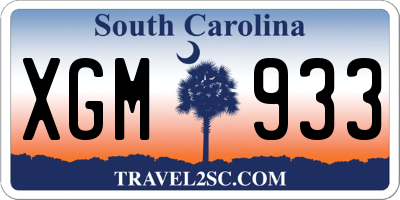 SC license plate XGM933