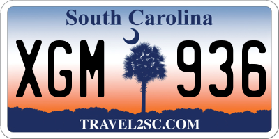 SC license plate XGM936