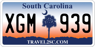 SC license plate XGM939