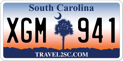 SC license plate XGM941