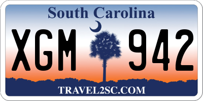 SC license plate XGM942