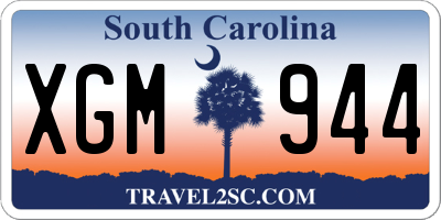 SC license plate XGM944