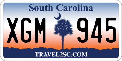 SC license plate XGM945