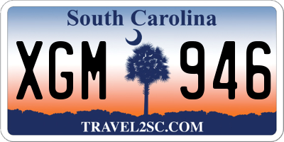 SC license plate XGM946