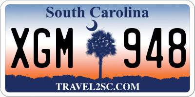 SC license plate XGM948