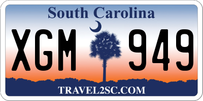 SC license plate XGM949