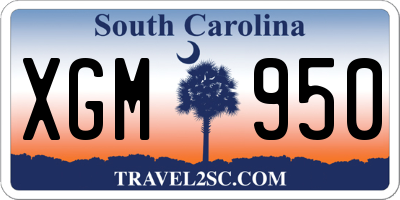 SC license plate XGM950