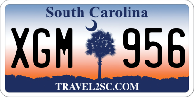 SC license plate XGM956