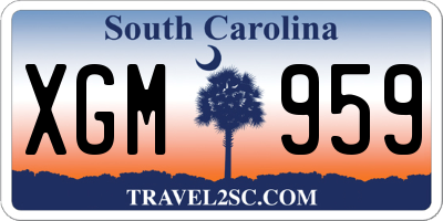 SC license plate XGM959