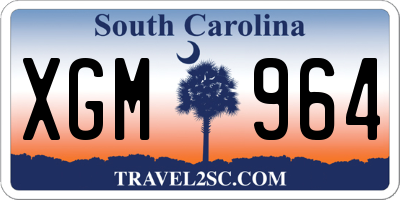 SC license plate XGM964