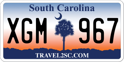 SC license plate XGM967