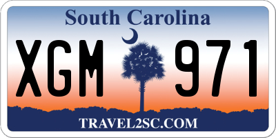 SC license plate XGM971