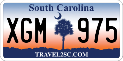 SC license plate XGM975