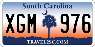 SC license plate XGM976
