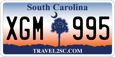 SC license plate XGM995