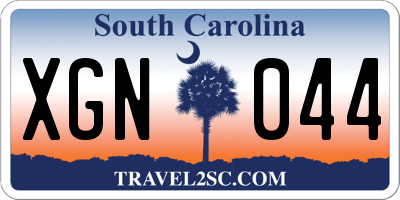 SC license plate XGN044