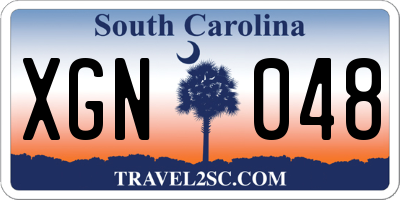 SC license plate XGN048