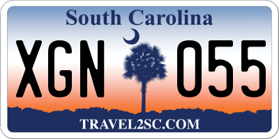 SC license plate XGN055