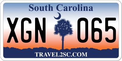 SC license plate XGN065