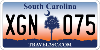 SC license plate XGN075