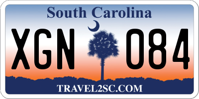SC license plate XGN084