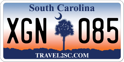 SC license plate XGN085