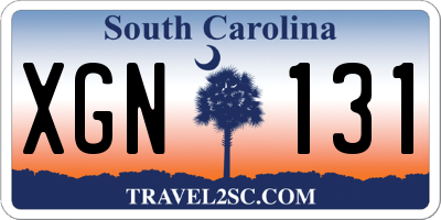 SC license plate XGN131