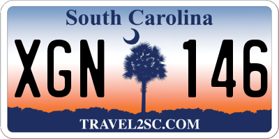 SC license plate XGN146