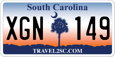 SC license plate XGN149