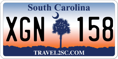 SC license plate XGN158