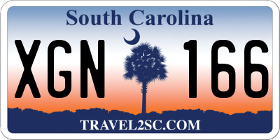 SC license plate XGN166