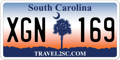 SC license plate XGN169
