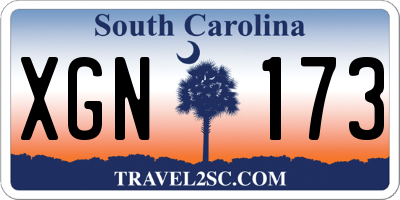 SC license plate XGN173
