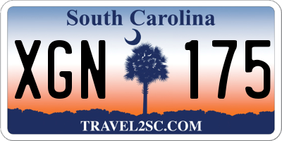 SC license plate XGN175