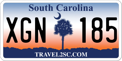 SC license plate XGN185